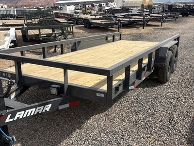 7x18 Lamar U6 Equipment Trailer - 14K GVWR -