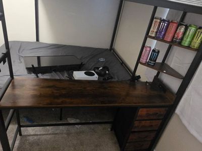 Full Size Bunk Bed w/desk