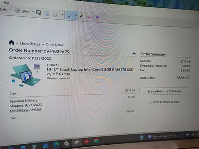 HP 17" Touch Laptop Intel Core i5 8GB RAM 1TB SSD Winter Lavender - New in Box