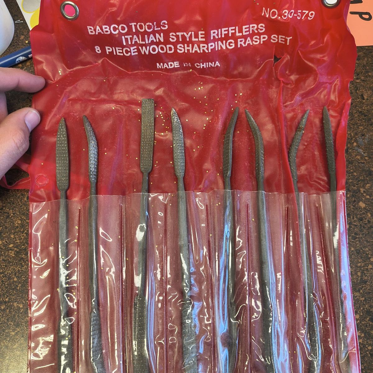 ITALIAN STYLE RIFFLERS 8 PIECE WOOD SHARPENING