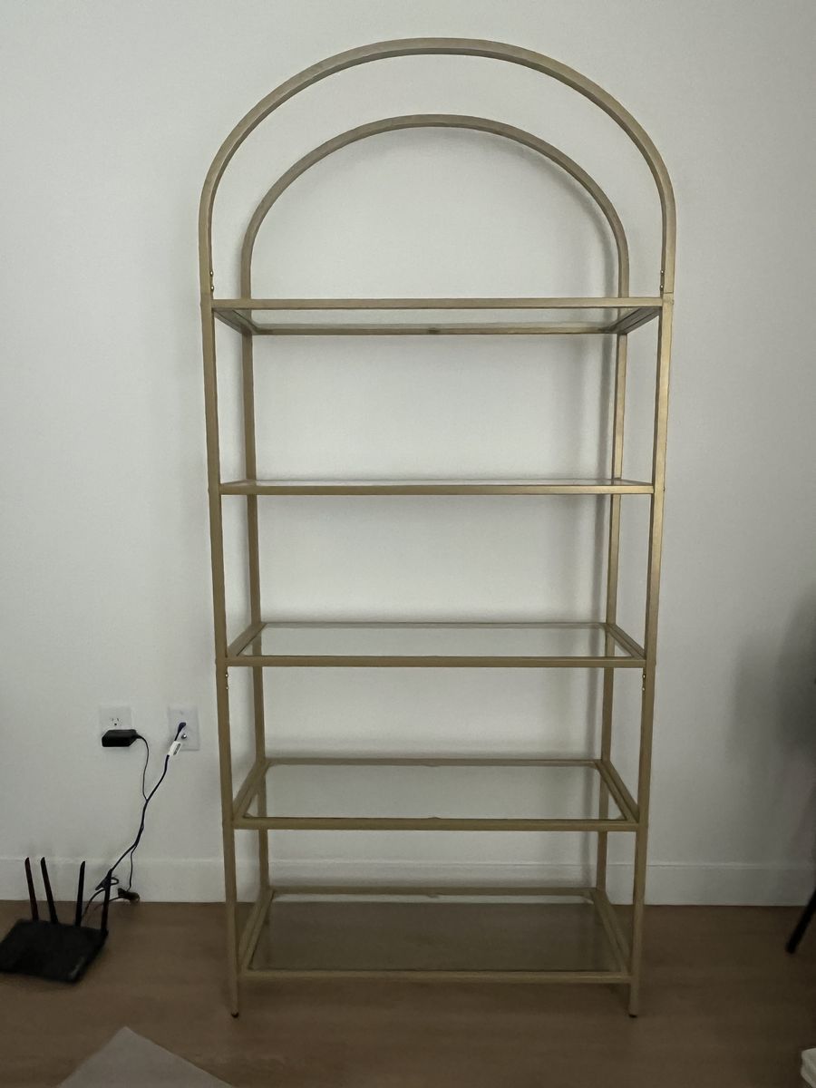 Metal book case - metal/glass