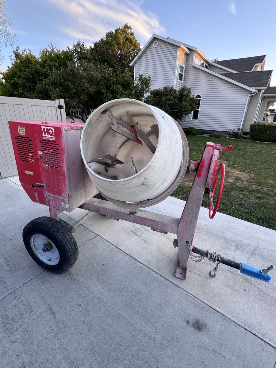 9 CU FT Concrete Mixer Rental – Tow Behind