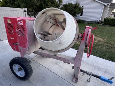9 CU FT Concrete Mixer Rental – Tow Behind