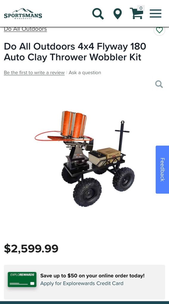 Do All Traps FlyWay 4X4 180X Clay Pigeon Thrower