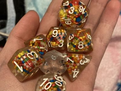 Rainbow Sprinkles D&D Dice Set