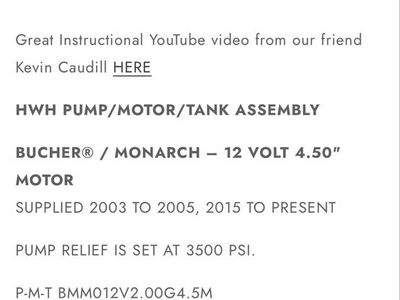 AP30349 motor/pump/reservoir for a motorhome slide out