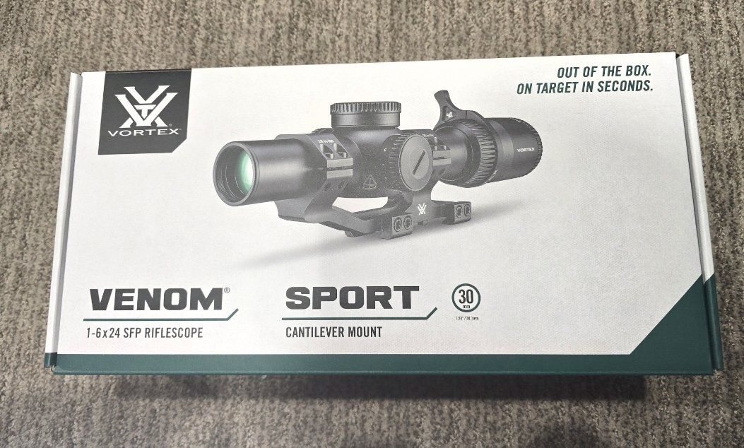 Vortex Venom Sport 1-6x24 SFP Riflescope with Cantilever Mount 30mm Tube