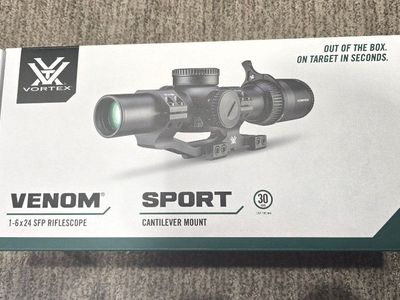 Vortex Venom Sport 1-6x24 SFP Riflescope with Cantilever Mount 30mm Tube