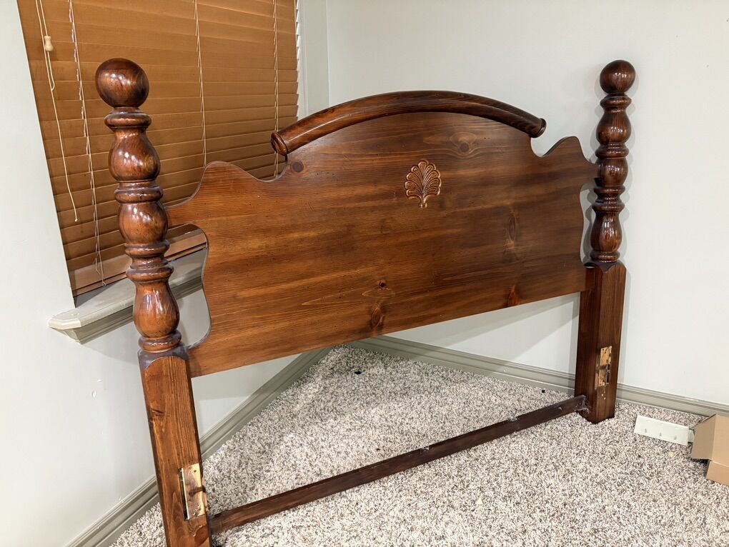 Queen Wood Headboard And Frame