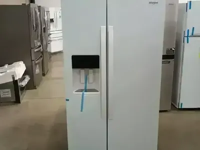 NEW WHIRLPOOL 29 C FT WHITE SIDE BY SIDE