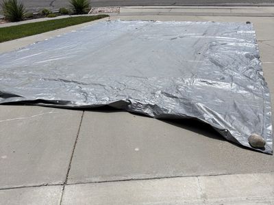 Heavy Duty Silver Tarp - Large 28x19ft - Excellent Condition, Never Outdoors