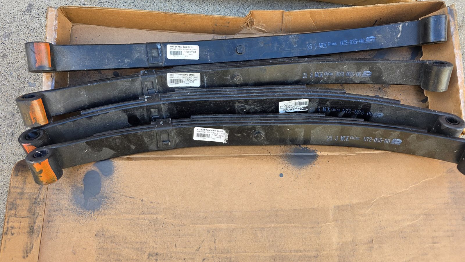 25.25 2500lbs trailer leaf springs