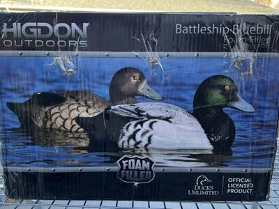 Higdon Battleship Bluebill Decoys 6- Pack New