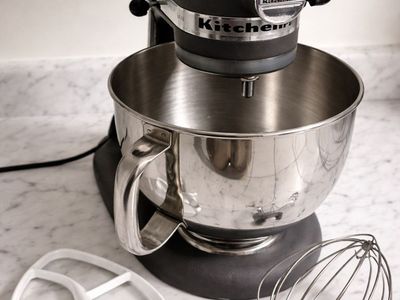 Matte Gray KitchenAid Mixer w/ Attachments