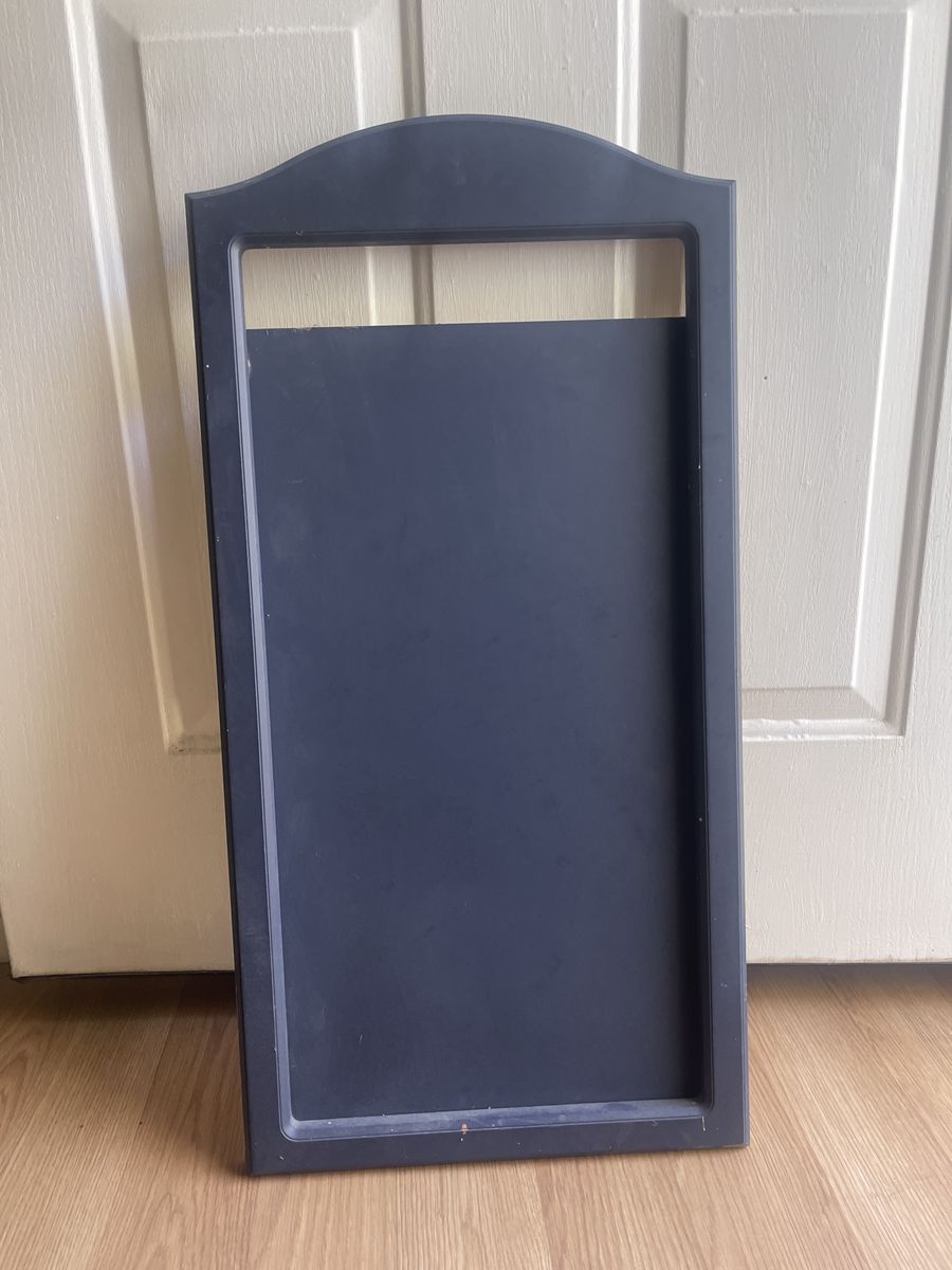 Dark Gray Plastic Sign Board/Chalkboard Frame - Arched Top, Multi-Purpose Display
