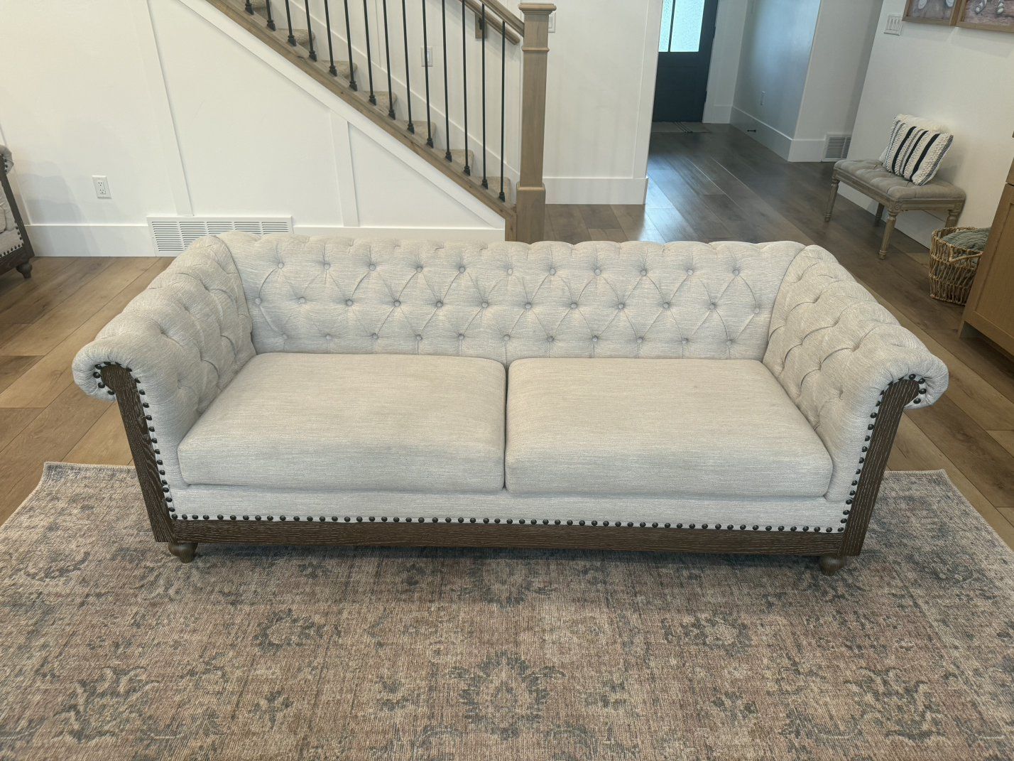 Chesterfield Sofa + 2 Matching Chairs