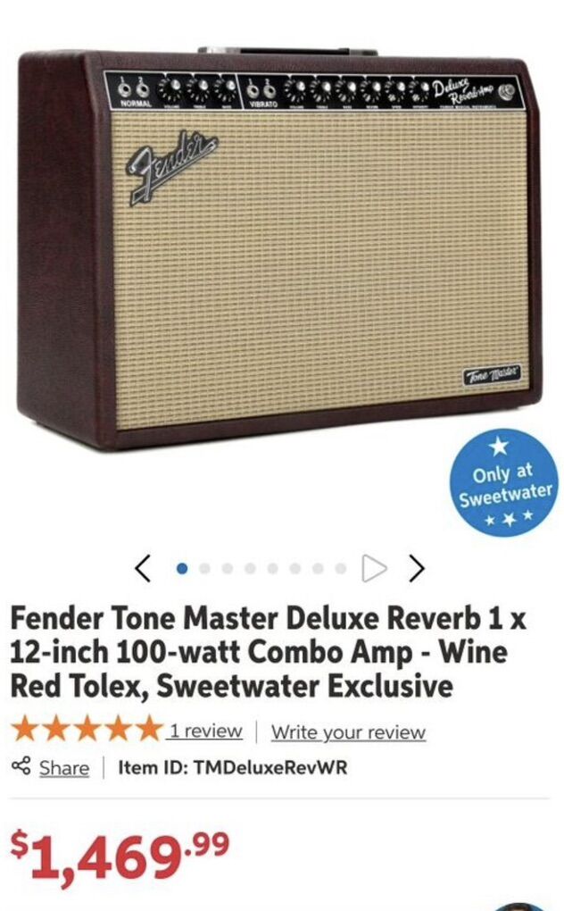 Fender Tone Master Deluxe Reverb 1x12 100 Watt