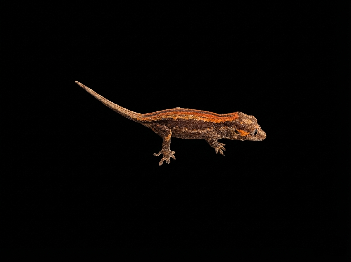 Bold Orange Stripe Baby | Dark Earth Base | High Contrast (Unsexed)