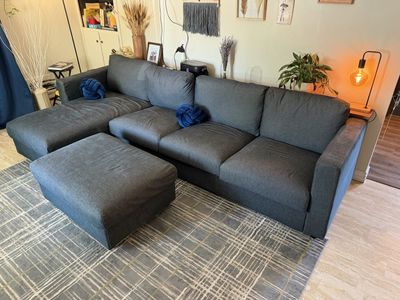 IKEA KIVIK 3-Seat Sectional Sofa with Chaise