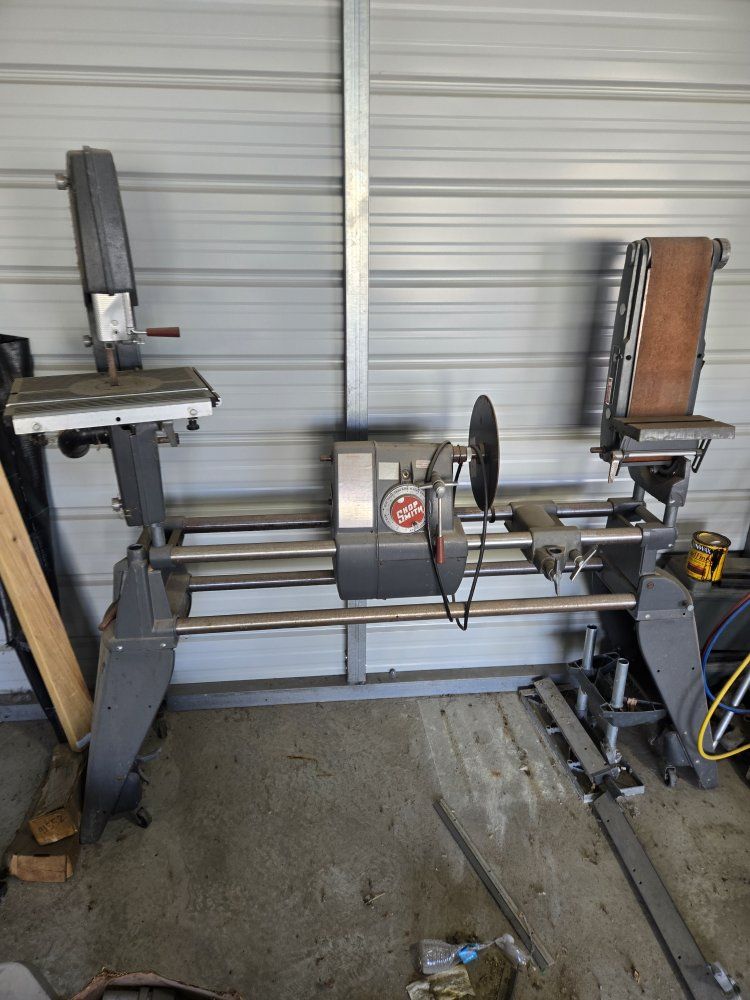 Shop Smith Mark V Multi-Purpose Woodworking Tool System (motor not running) - Bandsaw, Belt Sander, Lathe Included
