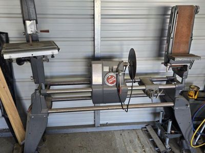 Shop Smith Mark V Multi-Purpose Woodworking Tool System (motor not running) - Bandsaw, Belt Sander, Lathe Included