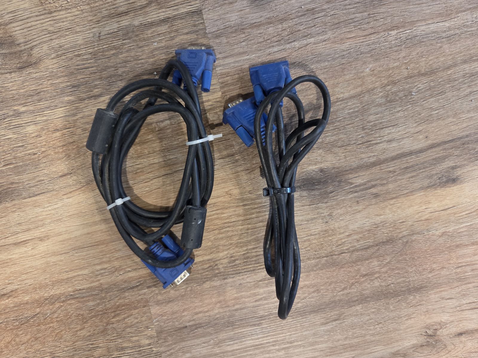 (2) VGA Monitor Cables - 15-Pin Male-to-Male (High Quality)