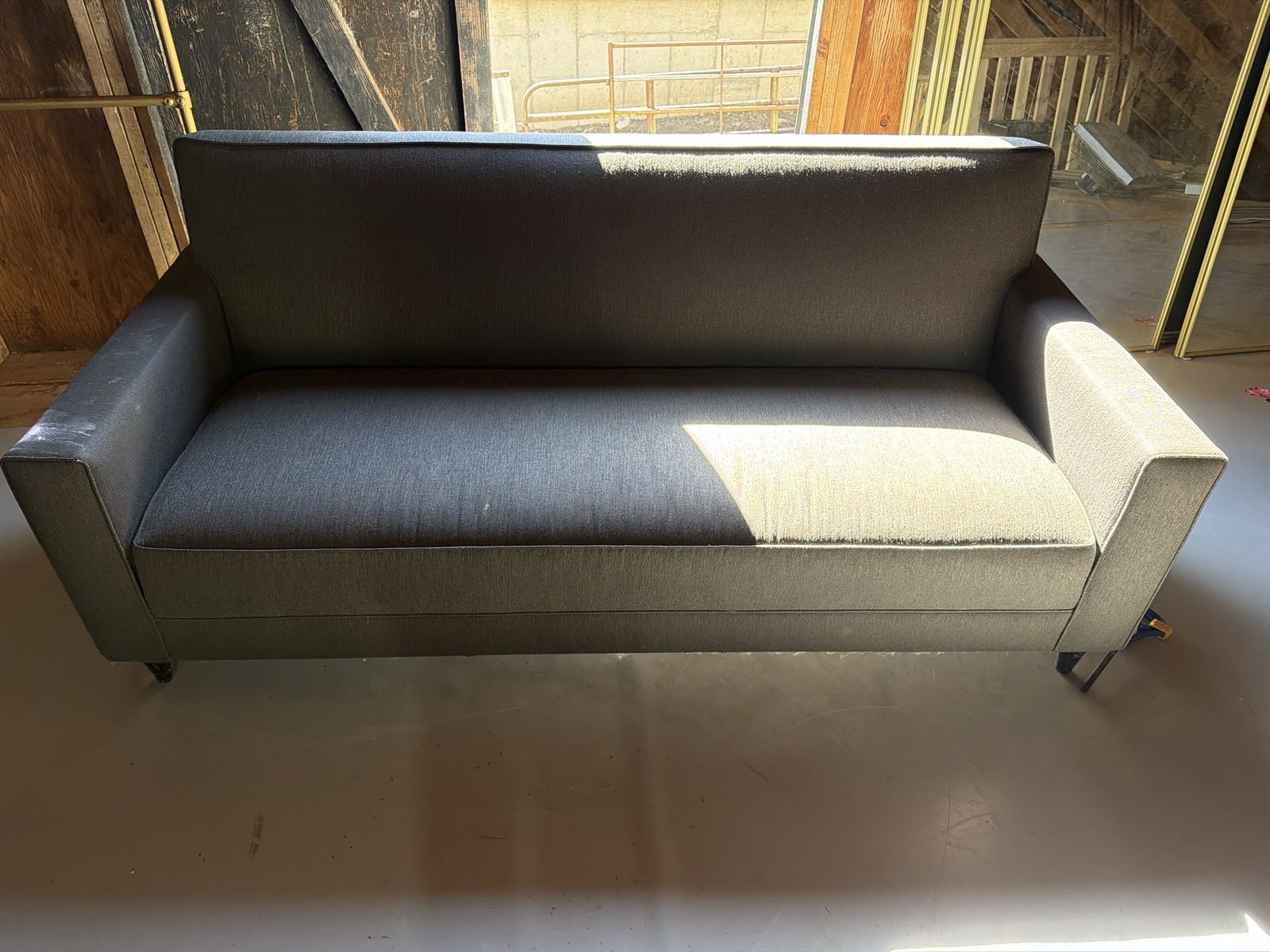 2 Gray Couches + Accent Chair – Modern Fabric Sofa
