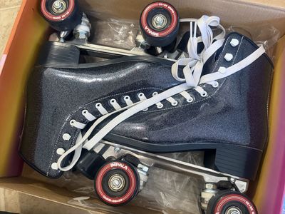 Impala Rollerskates Women's Size 8 Midnight Glitter Quad Skates In Box