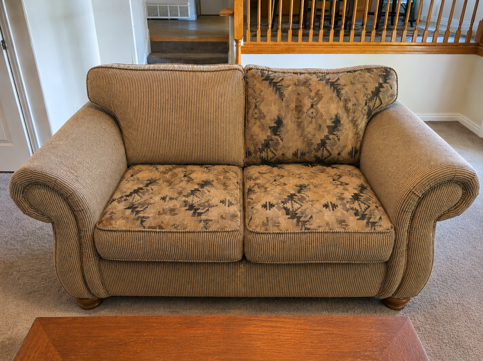 Rustic Southwestern Loveseat Couch | Cabin, Lodge & Western Style | Great Condition