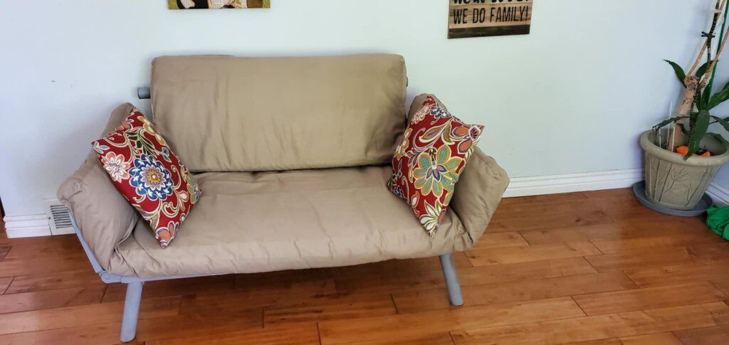 Futon Sofa Bed convertible with metal frame