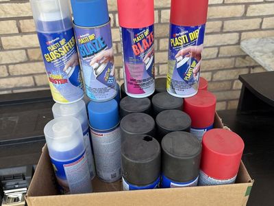 Performix Plasti Dip Spray Paint Lot - Blaze Blue, Blaze Pink, Glossifier, Black, Red (20Cans)