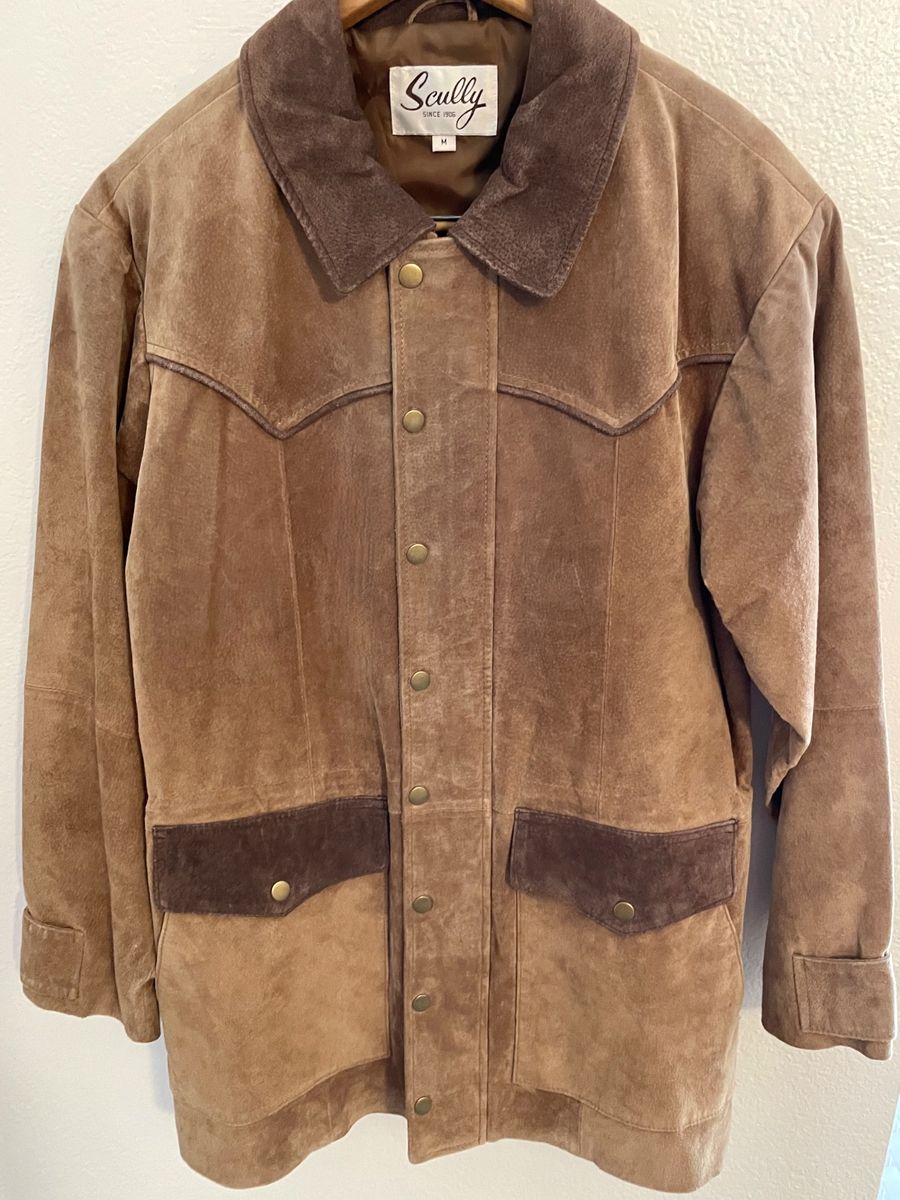 WESTERN SUEDE LEATHER MEN'S JACKET - SCULLY 2-TONE MED. - NEVER WORN- $175