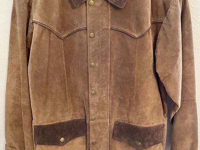 WESTERN SUEDE LEATHER MEN'S JACKET - SCULLY 2-TONE MED. - NEVER WORN- $175