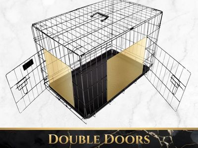 Out Of Box Wire Dog Kennels + 2 free dog bowls.