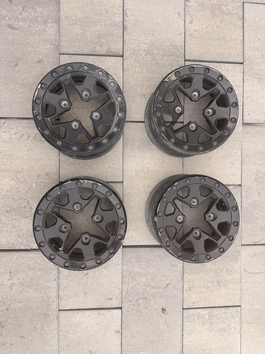 Can-Am X3 Factory Black Beadlock Wheels — Set of 4 (4/137) — OEM Takeoffs