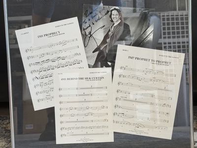 Kurt Bestor Autographed Photo & Sheet Music Framed Display - "Ensign to the Nations" Collection
