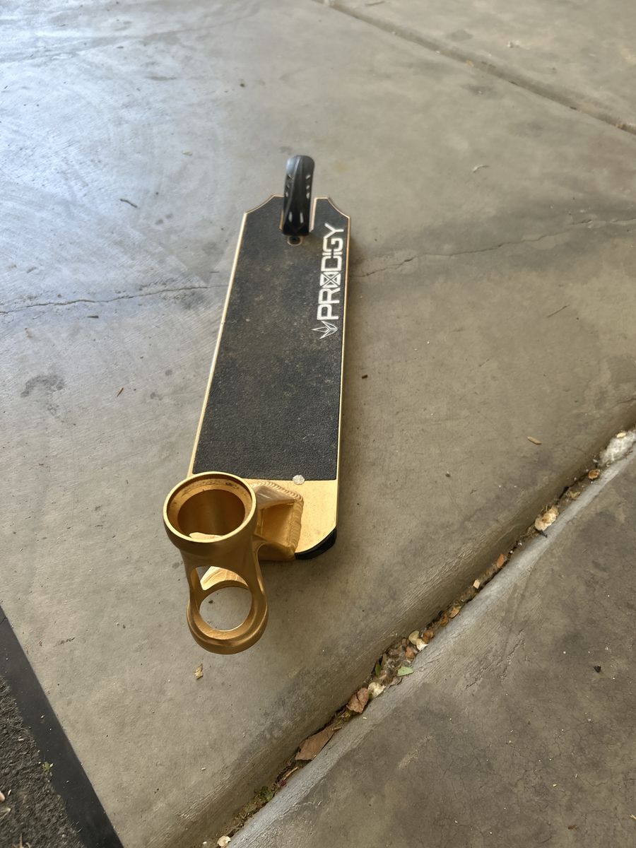 Prodigy Gold Scooter Deck - Stunt Scooter Platform with Grip Tape