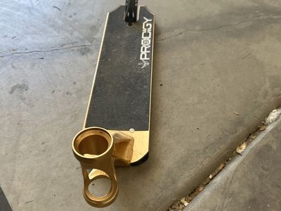 Prodigy Gold Scooter Deck - Stunt Scooter Platform with Grip Tape