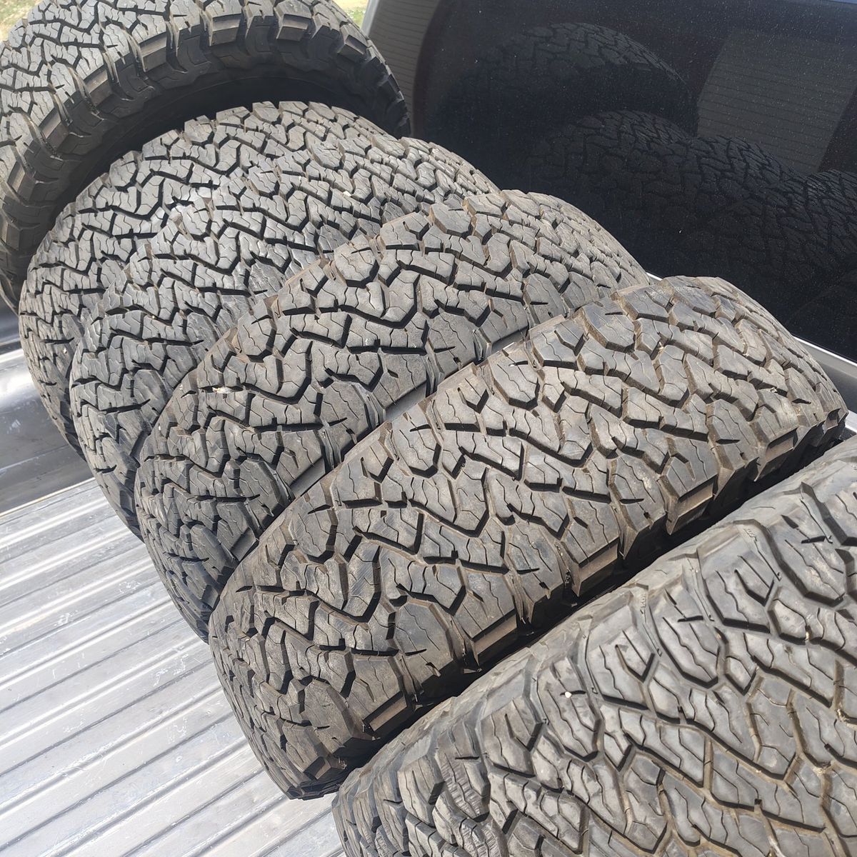 6 lightly used tires 245/75R17 BFG ko3