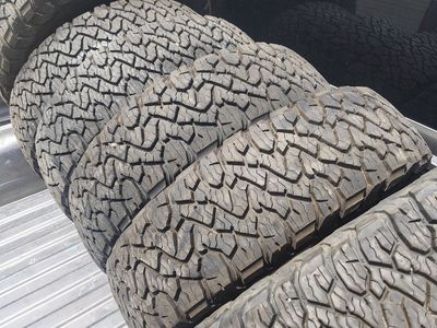 6 lightly used tires 245/75R17 BFG ko3