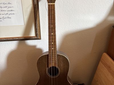 Vintage Dark Wood Ukulele - Musical Instrument