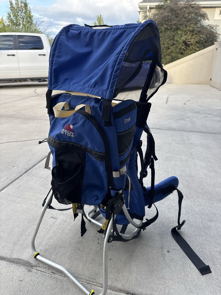 Kelty Kids Trek Royal Blue Child Carrier Backpack with Sun Hood - Used
