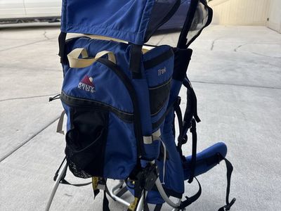 Kelty Kids Trek Royal Blue Child Carrier Backpack with Sun Hood - Used