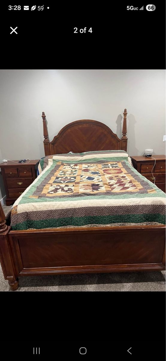 Beautiful Queen Oak Bed Frame for Sale!