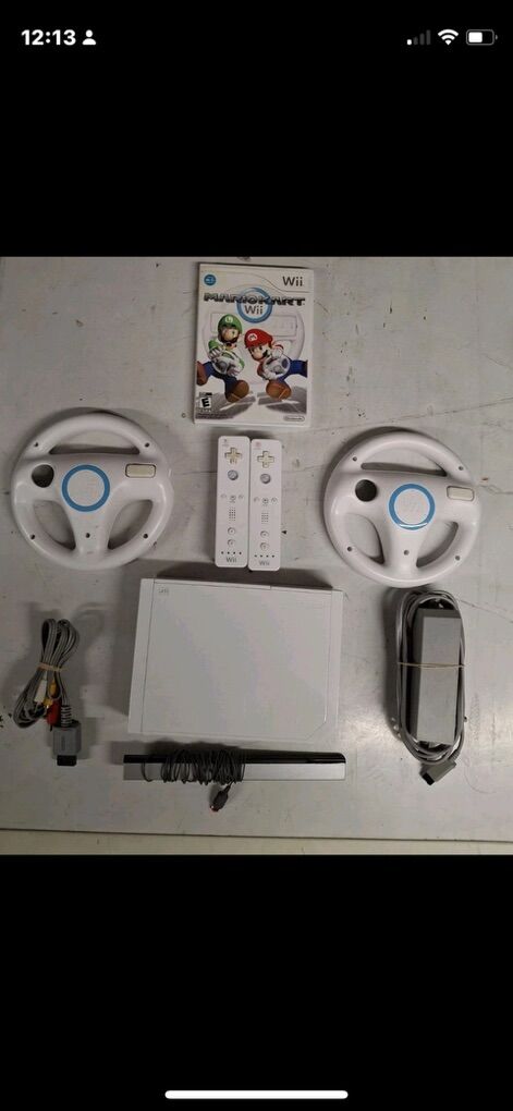 Nintendo Wii Console With  Mario Kart