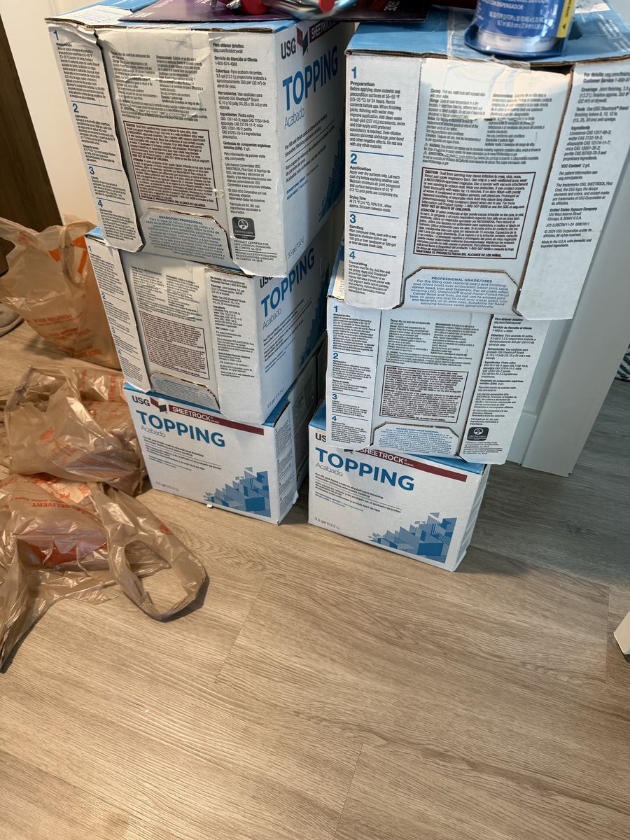 USG Sheetrock Topping Mud. 6 boxes $50