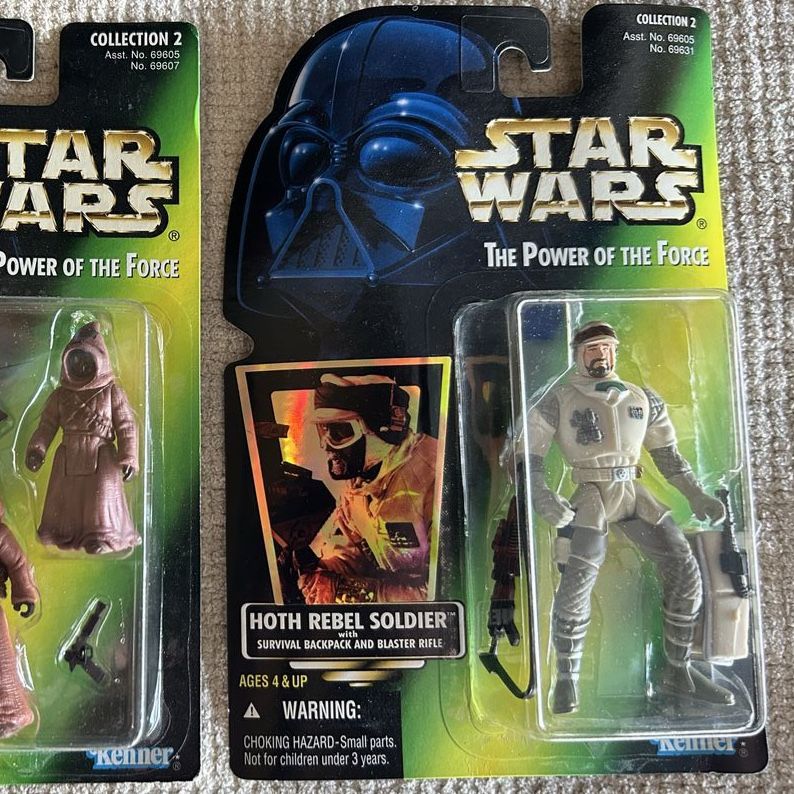 90’s Vintage Star Wars: The Power of the Force Green Card Hoth Rebel Soldier Action Figure, Collection 2