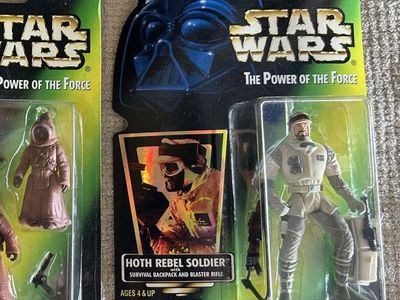 90’s Vintage Star Wars: The Power of the Force Green Card Hoth Rebel Soldier Action Figure, Collection 2