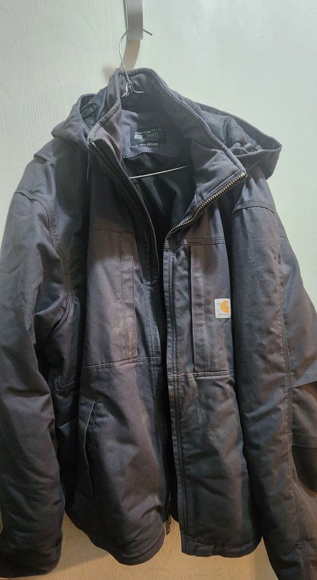 Carhartt Loose Fit DJ2207-M Quilted Lined Hooded Work Jacket - Men's 2XL
