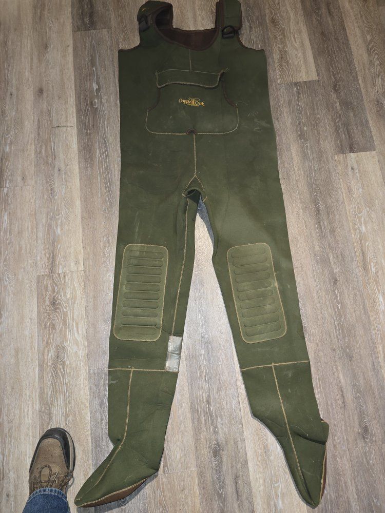 Cripple Creek Green Fishing Waders - Used, Durable Angling Gear